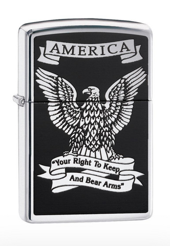 Zippo "Black and White Americana" Design Windproof Lighter