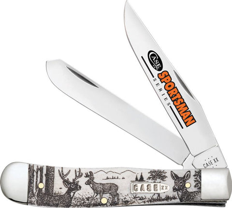 Case - Sportsman Series - Emb Sm Natural Bone Trapper (6254 SS) - Deer