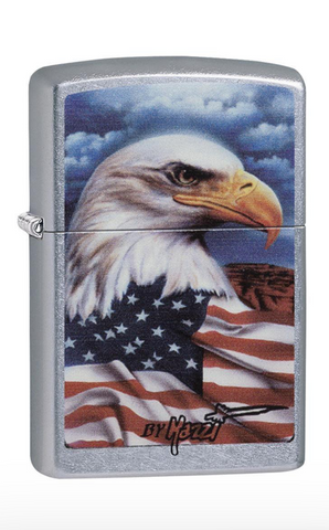 Zippo "Mazzi America Eagle Chrome" Design Windproof Lighter